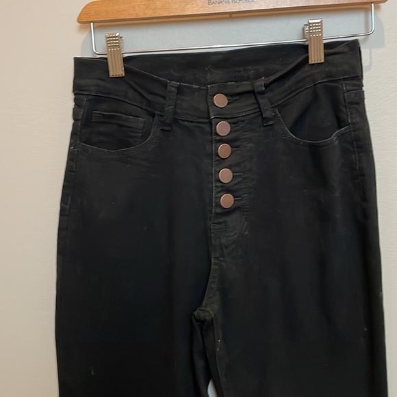 Cider Flare Leg Black Button Up Jeans Size S - Picture 2 of 6